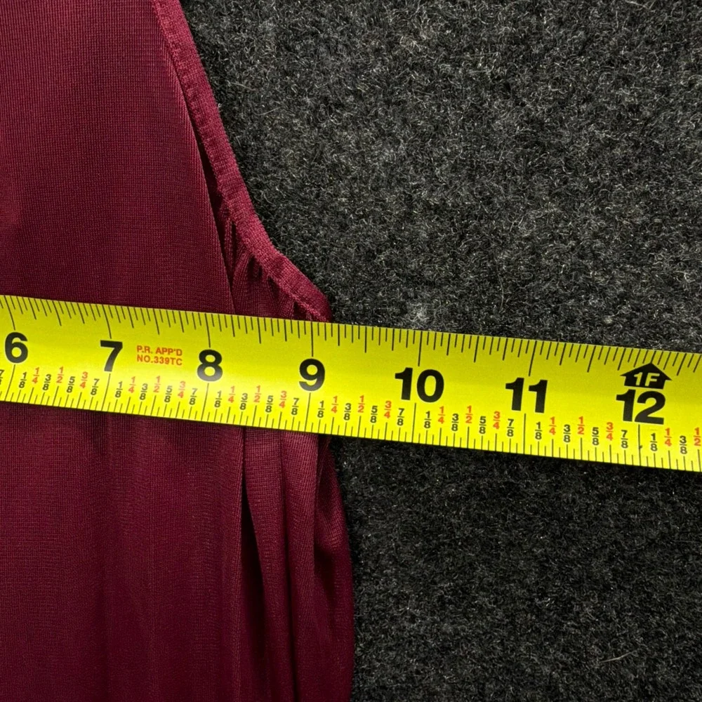 Vintage Purple Lace Trim Maxi Nightgown Slip Dress RN 16060 Long Berry Lingerie - Picture 3 of 5